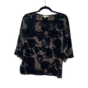 Anthropologie Paper Crown Floral Blouse